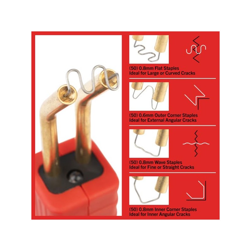 Plastic Welder - 120V/50W Plastic Weld Kit with 200PCS Staples,