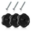 BRBASAP 3Packs RV Window Crank Knob Black Plastic Replacement Knobs