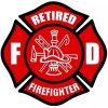 FIRE FIREFIGHTER RETIRED BUMPER STICKER RED LAPTOP STICKER BUMPER STICKER