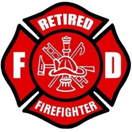 FIRE FIREFIGHTER RETIRED BUMPER STICKER RED LAPTOP STICKER BUMPER STICKER