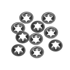 sourcing map Pack of 10 M5 Star Lock Washers 4.5 mm Inner Diameter 14 mm Outer Diameter Internal Tooth Lock Washers Press Locking Clip 65Mn Black