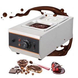 GarveeTech GarveeTech Chocolate Tempering Machine - 1.58 QT*2 Tanks, Rapid Heating, TEMP Control 86~176℉, 800W, 304 Stainless Steel Body