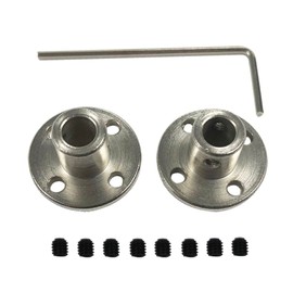 BRINGSMART 2pcs 6mm Flange Coupling Connector with Wrench Rigid Axis Model Coupler High Hardness Shaft Fitting for DIY Parts JGY370 JGB37-520X…