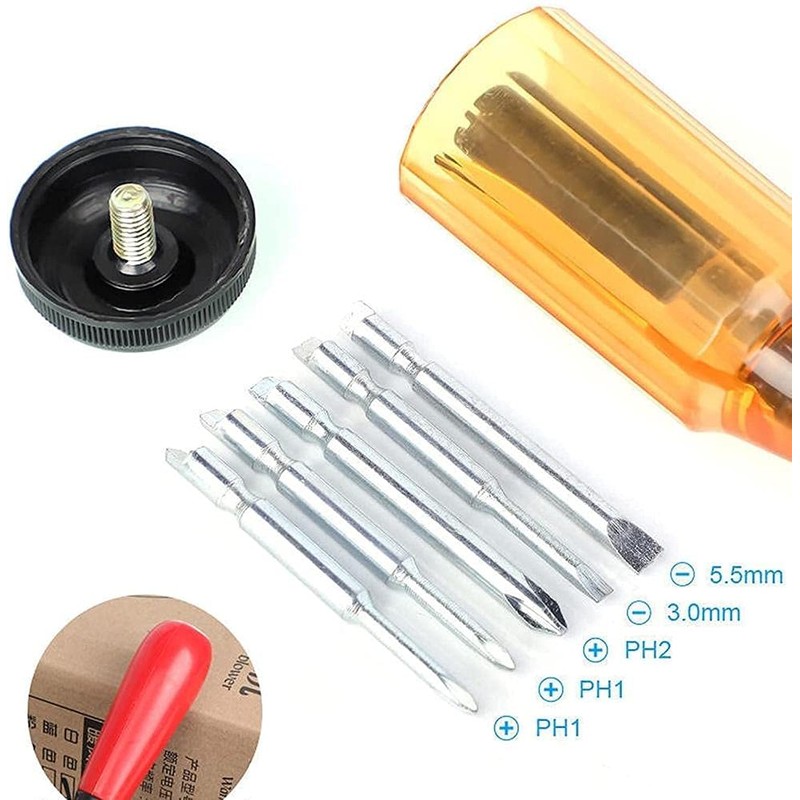 Topiky Push Pull Ratchet Screwdriver, Semi-Automatic Spiral Ratchet Screwdriver with