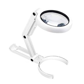 VERIMP 5X Handheld Magnifier Illuminated Desktop Handheld Magnifying Glass Reading Desk Lamp Dual-Purpose 8LED Magnifying Glass Lamp Repair Circuit Board Appraisal Jewelry Magnifying Glasses