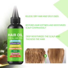 Generic 7-In-1 Batana Oil For Hair Growth With Rosemaryoil,Castoroil,Pumpkinseedoil,Biotin,Keratin,Chebeoil - Prevents Dry Hair & Hair Loss,Nourish Hair,Strengthen Hair Roots For All Hair Types