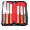 AAProTools 6-Piece Wooden Handled Straight Spatula Set + CASE