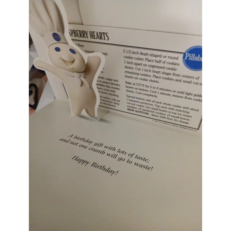 FIVE 1996 Pillsbury Dough Boy Pop-Up Recipe Greeting Cards Creative