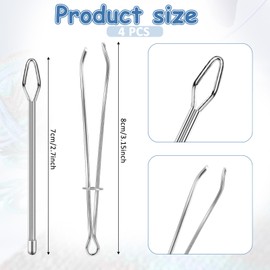 4Pcs Metal Bodkin Sewing Tool, Sewing Clips Drawstring Threader Tool, Easy Pull Hoodie String Threader, Threader Sewing Accessories for Pants, Hoodies, Shoes, DIY Rope
