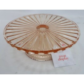Target Bullseye Playground 2023 Valentine Glass Peach Fluted Candy Dish 4.5" Tal