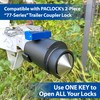 PACLOCK's 88-Series Shrouded Trailer Coupler Lock, Standard Rekeyable (SR), One