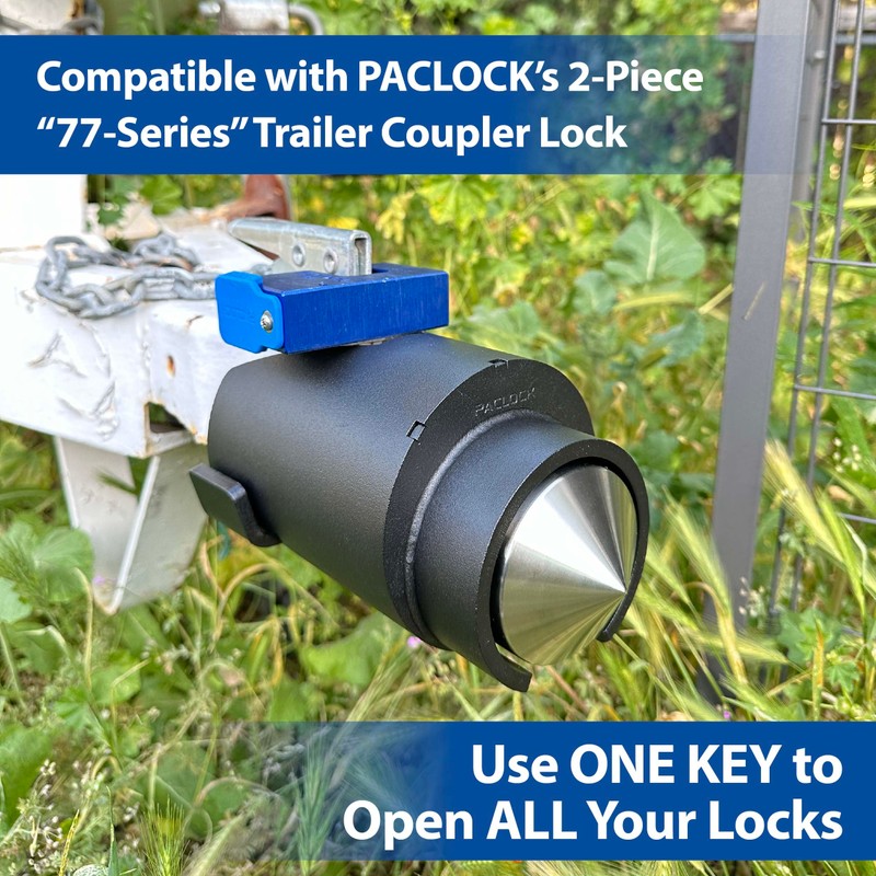 PACLOCK's 88-Series Shrouded Trailer Coupler Lock, Standard Rekeyable (SR), One