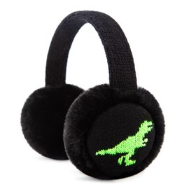 XIAOHAWANG Kids Boy Warm Earmuffs for Children Girl Winter Ear Muffs Cold Weather Ear Warmer(C-Black Green)
