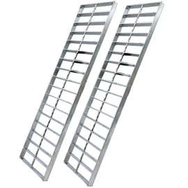 MOSINSBO Galvanized Steel Drain Grate 20x4 in for NDS 4" FILCOTEN Channel, B-Class 28100 lbs Heavy-Duty Outdoor Driveway Trench Drainage Grate, Silver Rectangle Replacement Metal Sewer Cover 2pcs