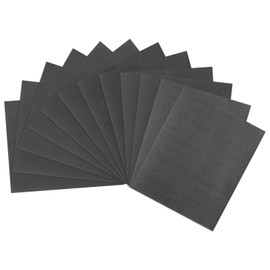 sourcing map 12pcs Sandpaper 400 600 800 1000 1200 1500 Grit A-Weight Backing Silicon Carbide Abrasive Wet Dry Sanding Sheets for Wood Finishing, Metal Sanding, Automotive Polishing