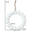 DARO DEKO Wooden Flower Wreath White Diameter 35 cm with