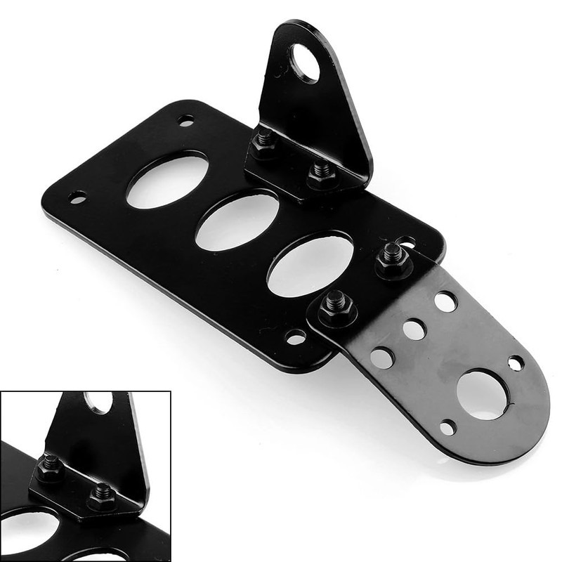 Moto Side Mount Tail Light License Plate Bracket, Motorcycle License