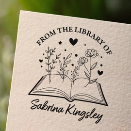from The Library of Book Stamps | Custom Stamp | Ex Libris | Great for Personalizing Books I Multiple Designs:_3