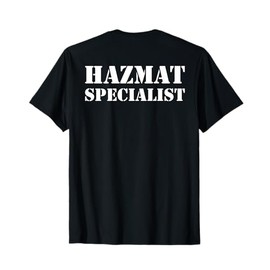 Hazmat Specialist Work or Costume - Back Design T-Shirt