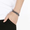 Azubpi 316 Stainless Steel Engraved Cuban Link Bracelet for Men,