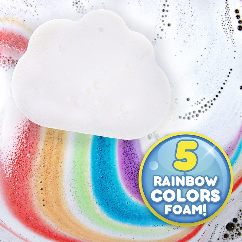 INKEE Foamy Cloud - Regenbogen Badebombe Kinder, Badekugel Kinder Schaumbad,