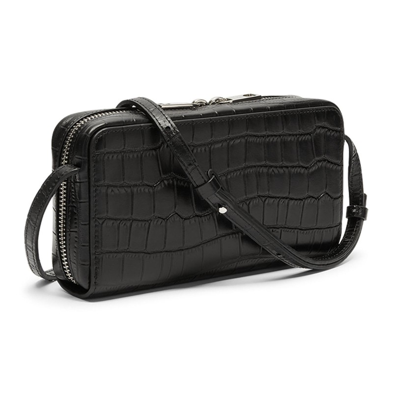 407-Crossbody XS -LOU NEW CROCO-black