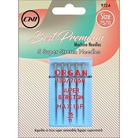 Clover Best Premium Machine Needles Super Stretch, 5 Piece