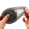 Wideskall Stainless Steel Kitchen Cleanging Sponges Scouring Pad Steel Wool