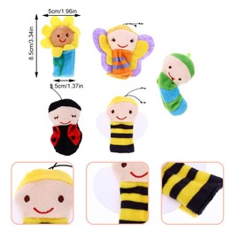 EYVRPAU 5 Finger Puppets Baby Party Bag Children's Birthday Finger Plush Toy Set Boys and Girls Gifts for Christmas Easter and Children's Party
