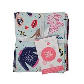 Girl Power Fabric 100% Cotton Fat Quarters 45x55cm Wide Digital Bundle for Crafting, Sewing, Quilting, Home Décor