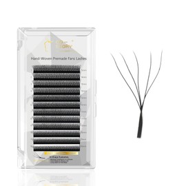 Costory Volume Eyelash Extensions, 5D Prefabricated Fan Eyelashes, Self-Fanning Hand Weaving, Black, W-Shaped, Time-Saving, Artificial Eyelashes (0.07 C Curl, 15 mm, Mixed)