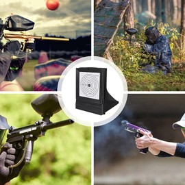 SDMAX Shooting Gun Target Holder Board: Durable ABS Material, Replaceable Target Paper, Perfect for BB Bullet and Airsoft Practice (Black)