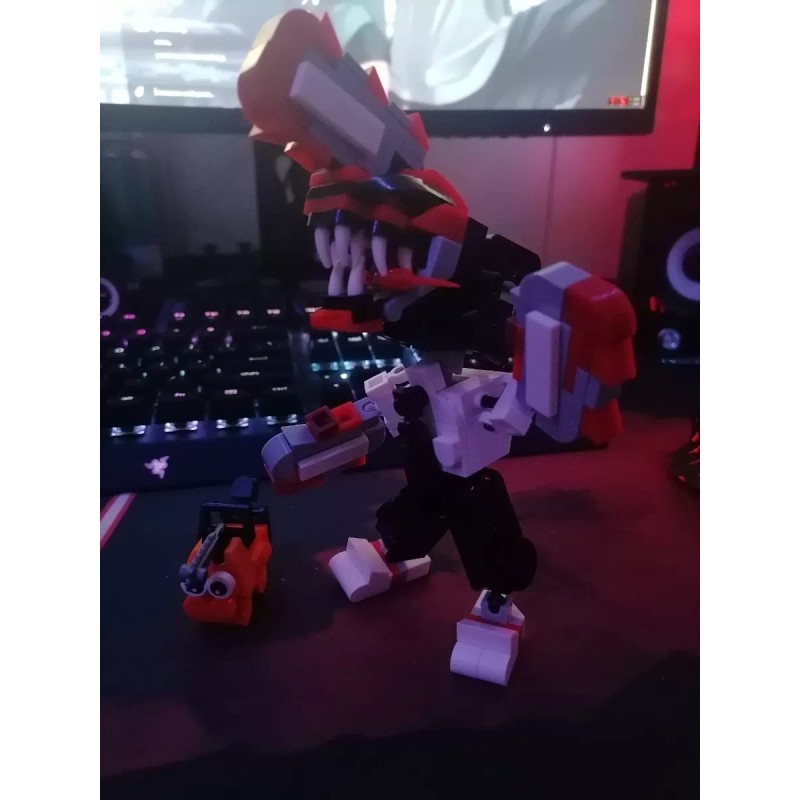 MOC Figuras Chainsaw Man Denji Pochita Bloques Para Armar 22cm