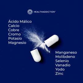 HEALTHADDICTION - 2 Pack Miner Complex - Suplemento Multimineral de Minerales Quelados con Magnesio, Zinc, Manganeso, Potasio - 120 Cápsulas          
