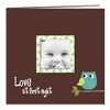 Pioneer Baby Owl Printed Design Post Bound Scrapbook Album 12"X12"-Blue