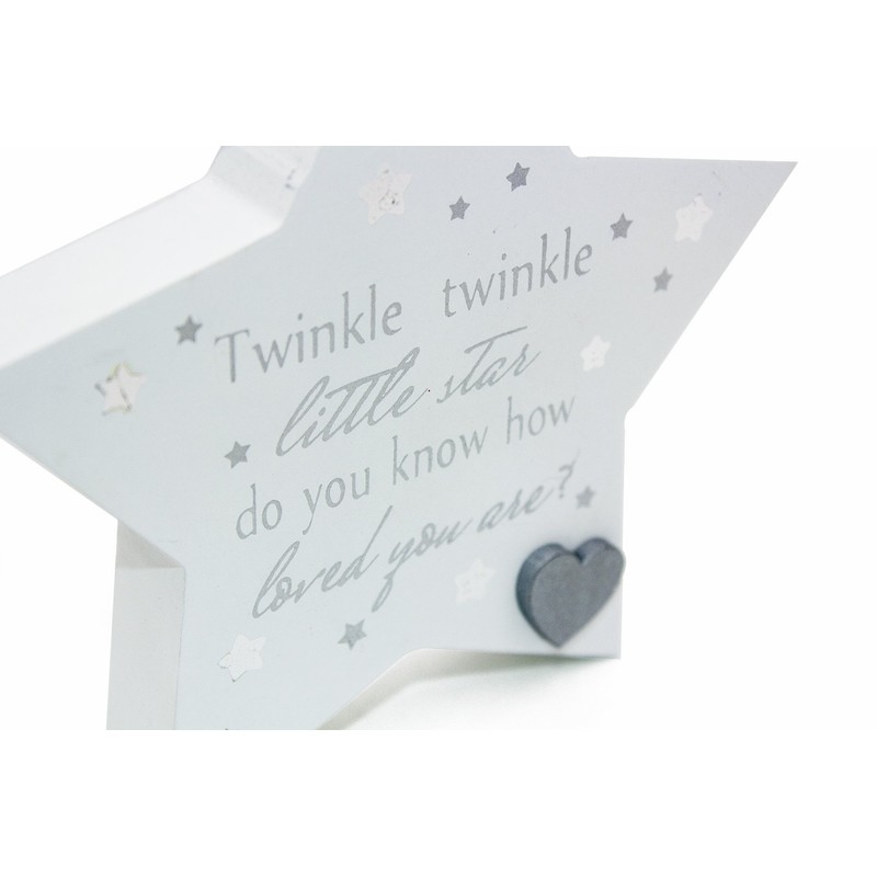 Baby Sentiment Mantel Plaque Twinkle Twinkle Little Star