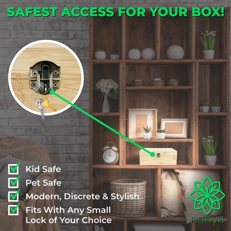 Improved. Nunya Large Storage Box for Herbs with Accessories, a