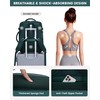 LOVEVOOK Women's Hand Luggage Backpack Large 40L, Dark green, white,