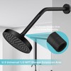 Nuodan Shower Extension Arm, Solid Stainless Steel Shower Pipe Extension