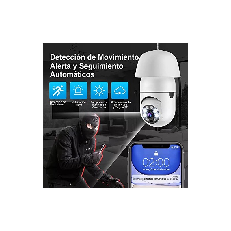 2PCS C?mara de Seguridad, Hd 1080P C?mara de Seguridad Inal?mbrica
