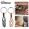 Diy Keychain Unfinished Macrame String Lanyard Stone Crystal Holder Cord