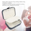 Portable Jewelry Box PU Leather Large Capacity 2 Layers Travel