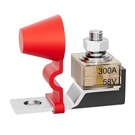 IZTOSS MRBF Terminal Fuse Block 300A 58V DC Max Marine Rated Battery Fuse Kit Waterproof Cap and 5/16 "(M8) Single Stud for Boat Truck RV Construction Vehicles