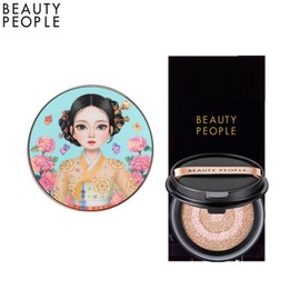 BEAUTY PEOPLE Absolute Loft Girl Pure Rice Bamboo Whitening Water Cushion Foundation Set 2items [Season 13], Case#$%Shade:02 Plum Princess-21 Cover Beige