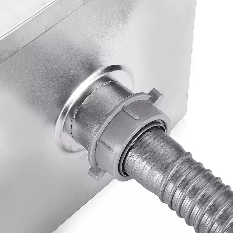 dtangor Commercial Grease Trap 8LB Stainless Steel Interceptor Restaurant Kitchen