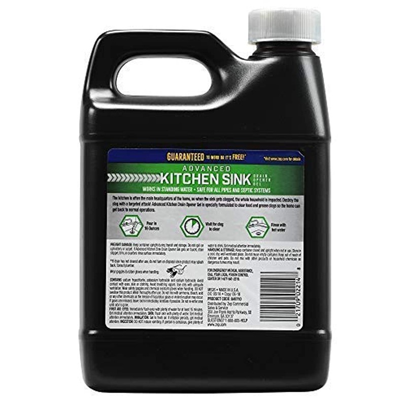 Zep Advanced Kitchen Drain Opener - 32 ounces - U49710