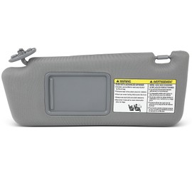 SCITOO Car Sun Visor Assbembly with Mirror Fit for 2005-2015 for Toyota for Tacoma Gray Without Sunroof(Left Driver Side)