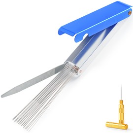 ECuoPix Torch Tip Cleaner, Welding Nozzle Tip Cleaner, Carburetor Cleaner Tools Accessories with 13 Cleaning Wires and 1 Sharp Pick for Carburetors, Gas Orifices, Sprinklers and Shower Heads Cleaning