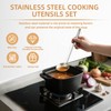 SUPAURORA Stainless Steel Kitchen Utensil Set, 6-Piece Cooking Tools with