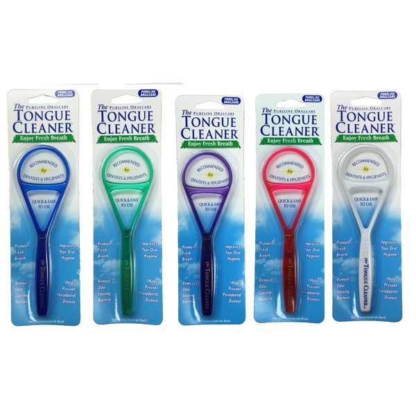 Pureline Oralcare 1x White Pureline Premium Tongue Cleaner Scraper -